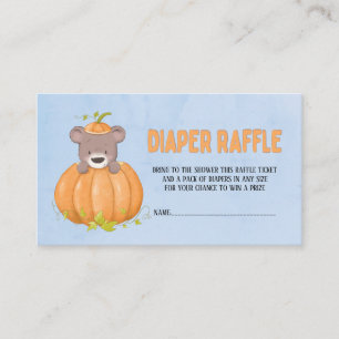 Cute Herfst Autumn Beer Pumpkin Diaper Raffle  Visitekaartje