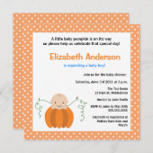 Cute Herfst Baby shower Invitation - Boy Kaart (Voorkant / Achterkant)