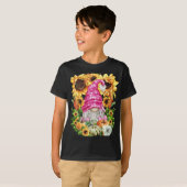 Cute Herfst Breast Cancer Gnome voor vrouwen en zo T-shirt (Voorkant volledig)