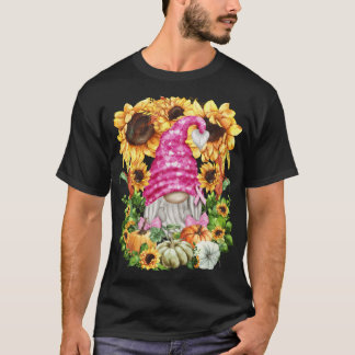 Cute Herfst Breast Cancer Gnome voor vrouwen en zo T-shirt