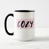 Cute Herfst Cozy Pink en Black Autumn Coffee Mok (Links)