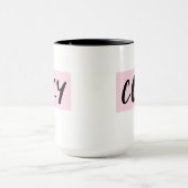 Cute Herfst Cozy Pink en Black Autumn Coffee Mok (Midden)