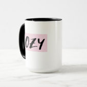 Cute Herfst Cozy Pink en Black Autumn Coffee Mok (Voorkant links)