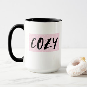 Cute Herfst Cozy Pink en Black Autumn Coffee Mok