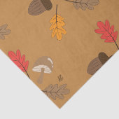 Cute Herfst Doodle Brown-weefselpapier Tissuepapier (Detail)