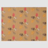 Cute Herfst Doodle Brown-weefselpapier Tissuepapier (Voorkant)
