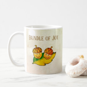 Cute Herfst Eikel Bundel Van Geluk Tweeling Baby S Koffiemok