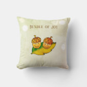 Cute Herfst Eikel Bundel Van Vreugde Tweeling Baby Kussen (Voorkant)