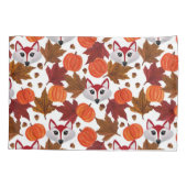 Cute Herfst Fox Pumpkin Acorn Maple Leaf Waterverf Kussensloop (Achterkant)