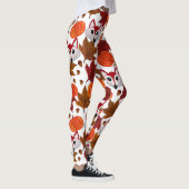 Cute Herfst Fox Pumpkin Acorn Maple Leaf Waterverf Leggings (Rechts)