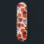 Cute Herfst Fox Pumpkin Acorn Maple Leaf Waterverf Persoonlijk Skateboard<br><div class="desc">Dit leuke en coole patroon is perfect voor de herfst en het najaar. Hij heeft een handbeschilderde rode, zwarte en witte, schattige vos; bruine, kastanje en woeste rode waterverf bladeren; kleine bruine eikels, en oranje pompoenen bovenop een eenvoudige witte achtergrond. Zijn artsy, modern, schattig, uniek en origineel. Stijlvol met dit...</div>