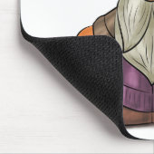 Cute Herfst Gnome met koffie Mok Muismat (Hoek)