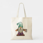 Cute Herfst Gnome met koffie Mok Tote Bag (Achterkant)