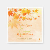 Cute Herfst Maple Tree Wedding Servetten (Voorkant)