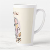 Cute Herfst Muis met Eikels en Koffie Latte Mok (Rechts)