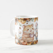 Cute Herfst Muizen Pumpkin Spice Mok (Voorkant links)