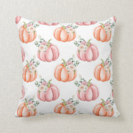 Cute Herfst Pink Waterverf Pumpkin Pillow Kussen
