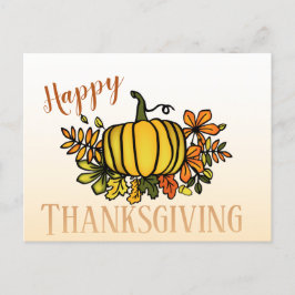 Cute Herfst pomkins Happy Thanksgiving Aankondigingskaart