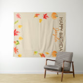 Cute herfst pompoen verjaardagsachtergrond voor fo wandkleed (In Situ (horizontaal))