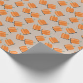 Cute Herfst Pumpkin Falling Pattern Cadeaupapier (Hoek)