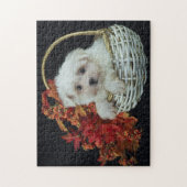 Cute Herfst Puppy Legpuzzel (Verticaal)
