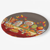 Cute Herfst Seasonal snoep buffet party paper bord (Gekanteld)