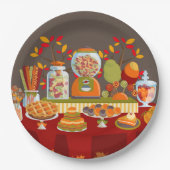 Cute Herfst Seasonal snoep buffet party paper bord (Voorkant)