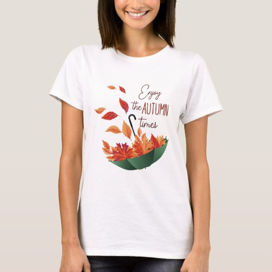 Cute Herfst Sweet Herfst/ Umbrella T-shirt (Voorkant)
