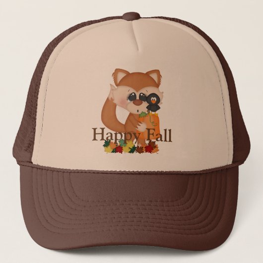 Cute Herfst Trucker Hoed Pet (Voorkant)