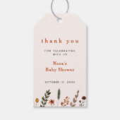 Cute Herfst Wildflower Hartelijk dank Cadeaulabel (Voorkant)