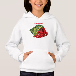 Cute hermit crab cartoon illustration
