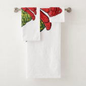 Cute hermit crab cartoon illustration bad handdoek (Insitu)