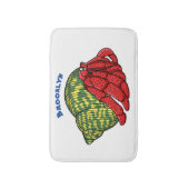 Cute hermit crab cartoon illustration badmat (Voorkant Verticaal)