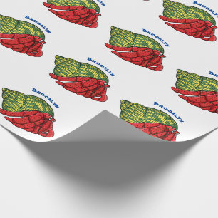 Cute hermit crab cartoon illustration cadeaupapier