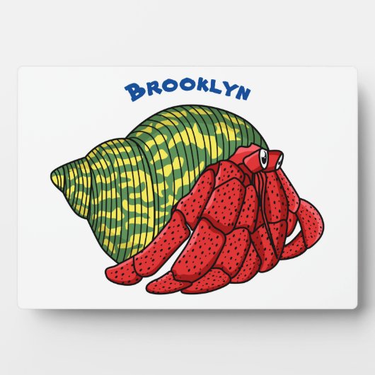 Cute hermit crab cartoon illustration fotoplaat (voorkant)