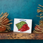 Cute hermit crab cartoon illustration fotoplaat (Zijkant)