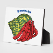 Cute hermit crab cartoon illustration fotoplaat (Zijkant)