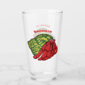 Cute hermit crab cartoon illustration glas (Achterkant)
