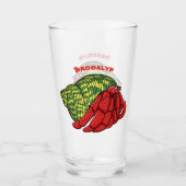 Cute hermit crab cartoon illustration glas (Voorkant)