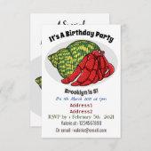 Cute hermit crab cartoon illustration kaart (Voorkant / Achterkant)