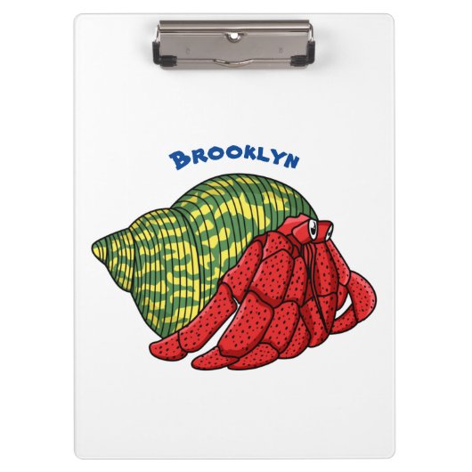 Cute hermit crab cartoon illustration klembord (Voorkant)