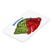 Cute hermit crab cartoon illustration magneet (Linkerzijde)