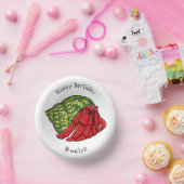 Cute hermit crab cartoon illustration papieren kommen (Feest)