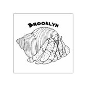 Cute hermit crab cartoon illustration rubberstempel (Afrduk)