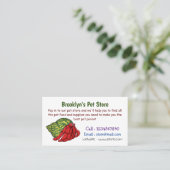 Cute hermit crab cartoon illustration visitekaartje (Staand voorkant)