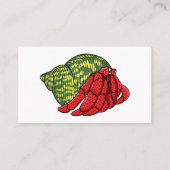 Cute hermit crab cartoon illustration visitekaartje (Achterkant)