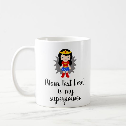Cute Hero Superpower Coffee Mok (Links)