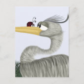 Cute Heron en Ladybug Briefkaart (Voorkant)