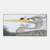 Cute Heron en Ladybug Bureaumat (Voorkant)