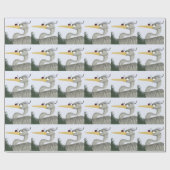 Cute Heron en Ladybug Cadeaupapier (Vlak)